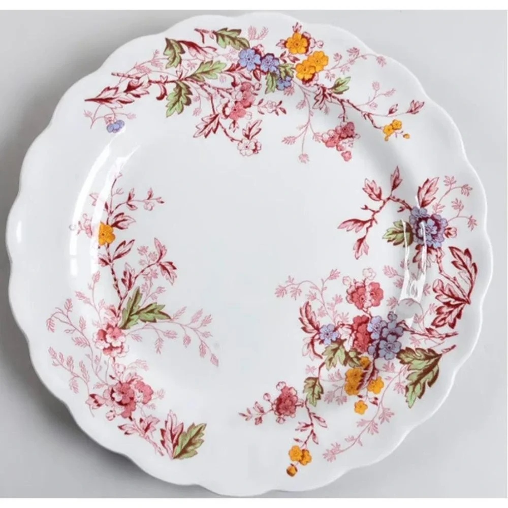 Lot 6 Ridgway English Garden Ironstone Dinner Plates Discontinued Rare‎ English